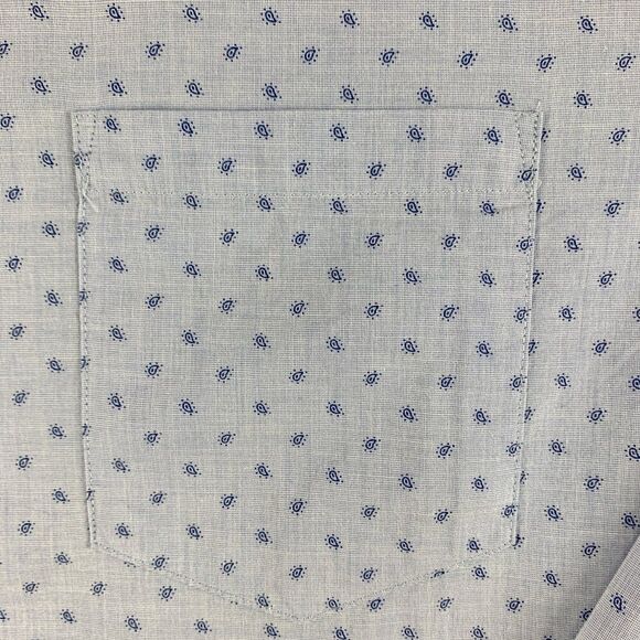 Banana Republic‎ Shirt Mens Medium Slim Blue Paisley Soft Wash Business Casual - Picture 3 of 11